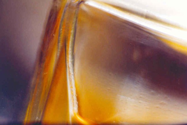 Pyramid of glass surounding of yellow