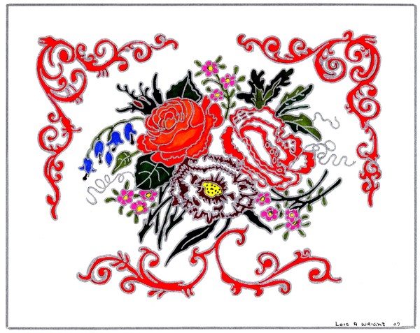stained glass victorian design