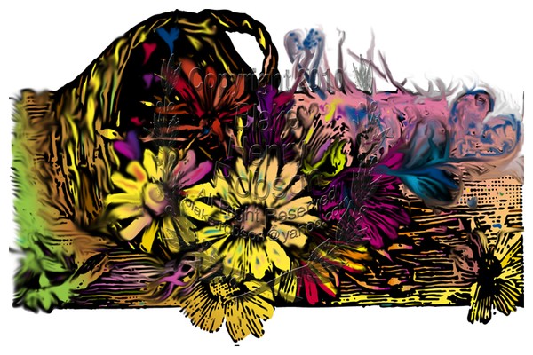 Flowers Hearts Basket