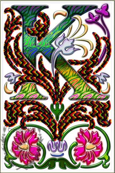 Letter K Victorian style