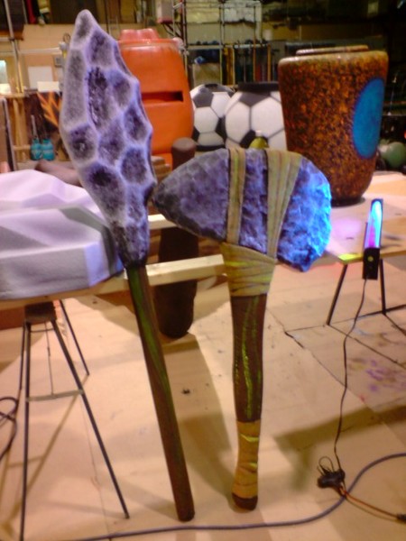 Black Light Spear and Axe