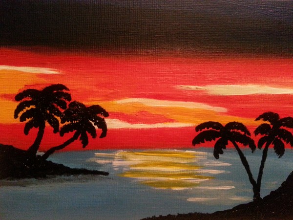 sunset painting