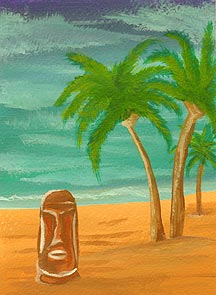 Maoi on the Beach