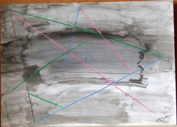 Coloured Lines With Grey Background 