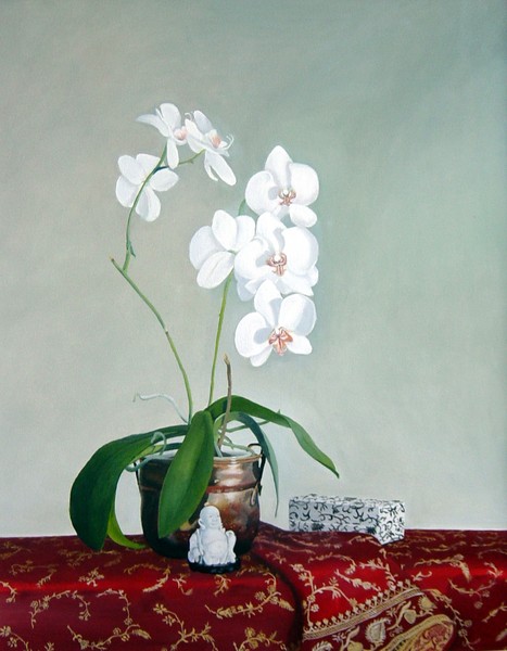 Orchids on Silk