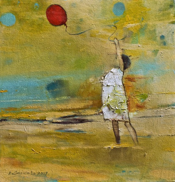Girl with red balloon