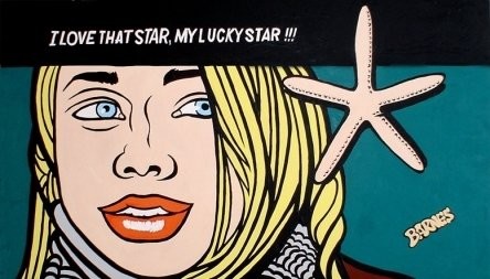 Luckystar 2 acrilico sobre lienzo 75 x 135 cm