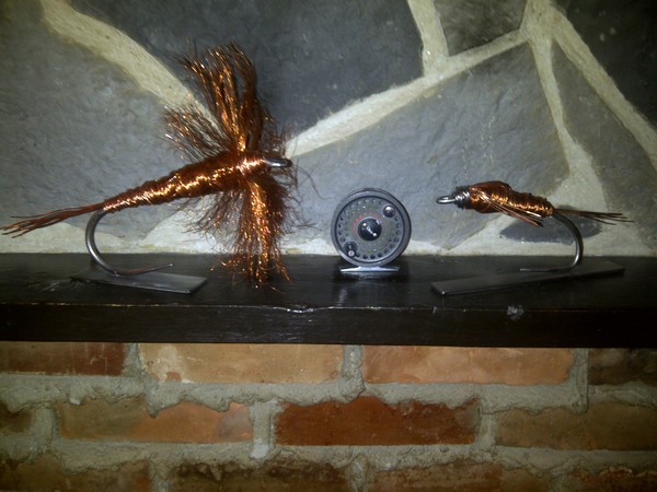 Fly fishing sculptures