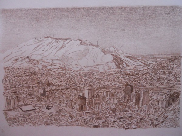 Bird's eye view of El Paso Texas