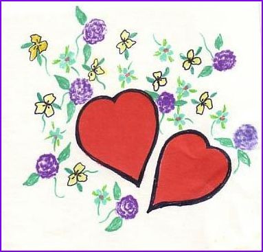 Hearts and flowers