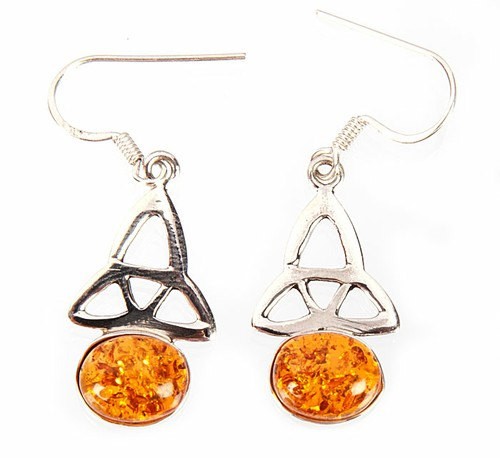 Sterling Silver Amber Earrings