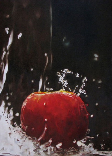 Apple in water