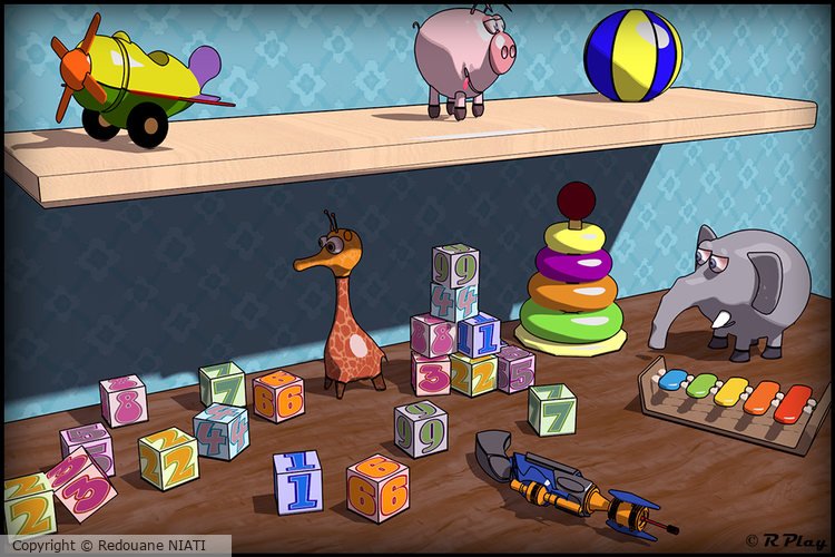 Cartoon scene