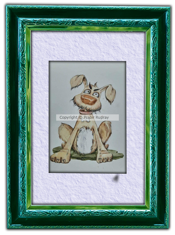 Funny poppy dog