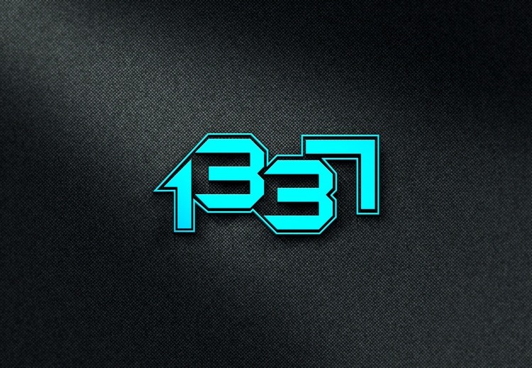1337 logo with mockup