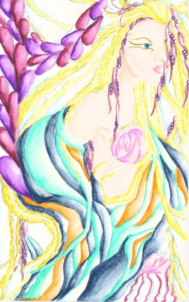 watercolour sketch 4'The gown'