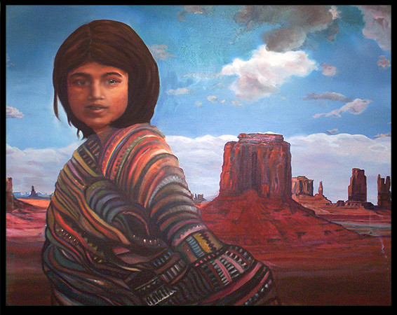 Young Native Girl in Monument Valley