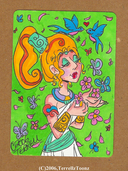 Persephone the Spring Goddess ACEO