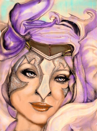 renaissance warrior princess in color!