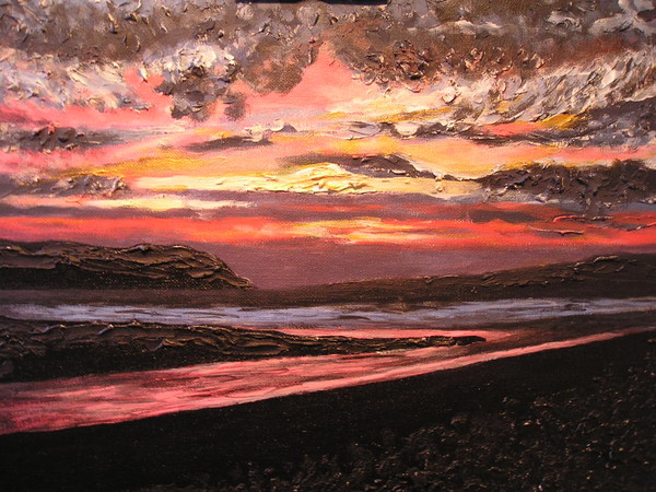 Abstract sunset