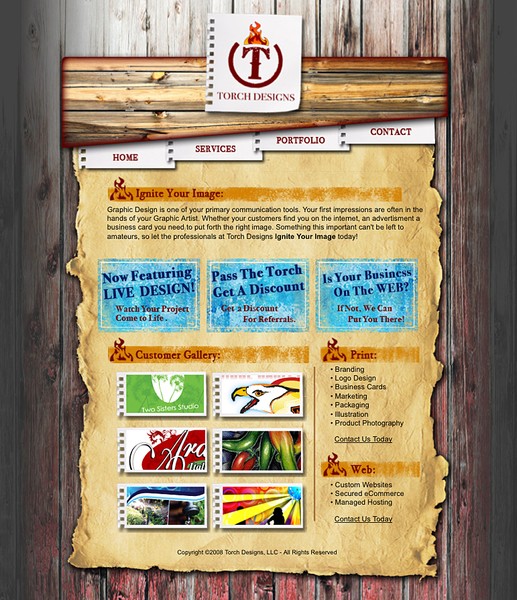 Torch Designs Web Site