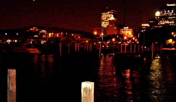 Chicago lakefront @ night