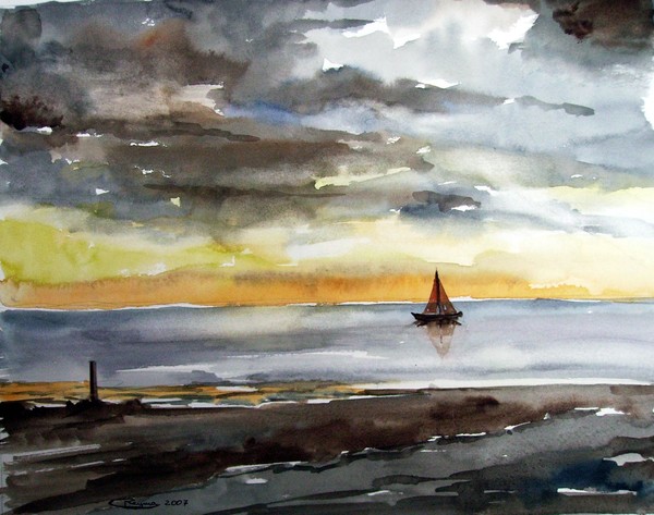 The sea and her skies