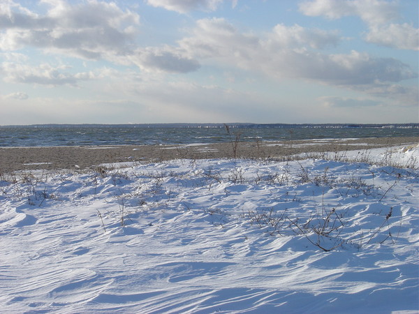 Snow on the beach