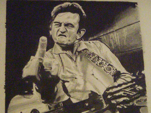 Cash Flashing the Bird