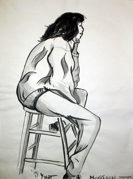 Lady On Stool