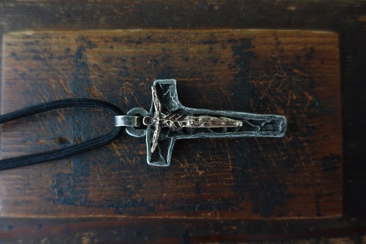 Jesus Tau Power Cross  Contemporary,Gold ,Silver   Mirek Gomolka Art Studio 