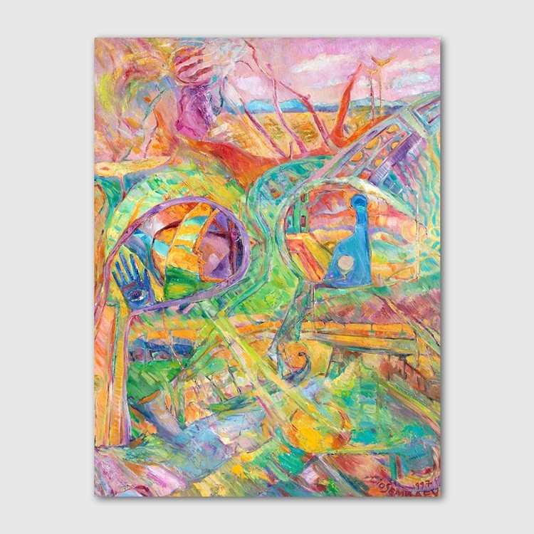 Abstract oil painting