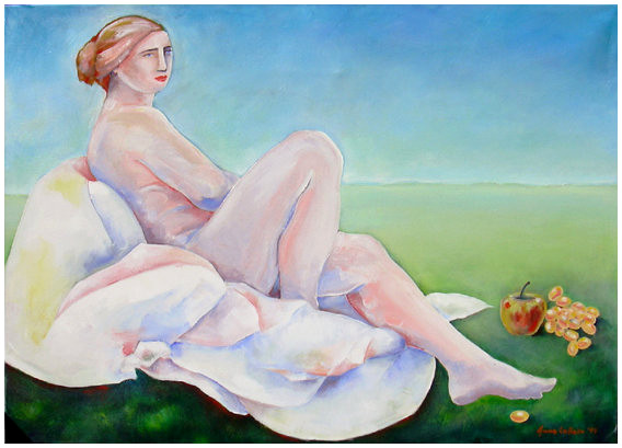nude and fruits