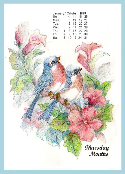 Jan/Oct 2009 Little Bird Calender