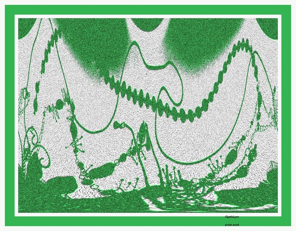 Green with a bit of white