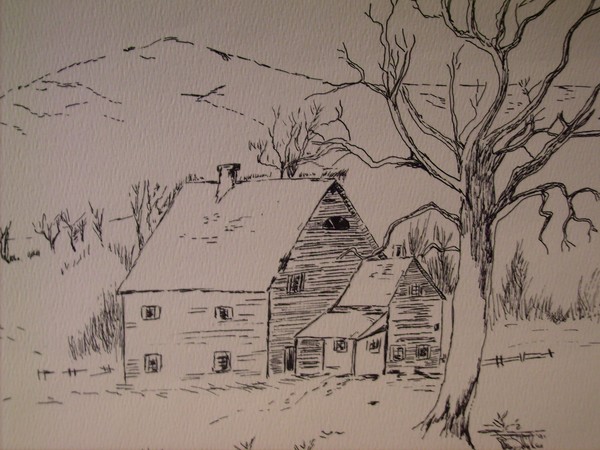 house in snow