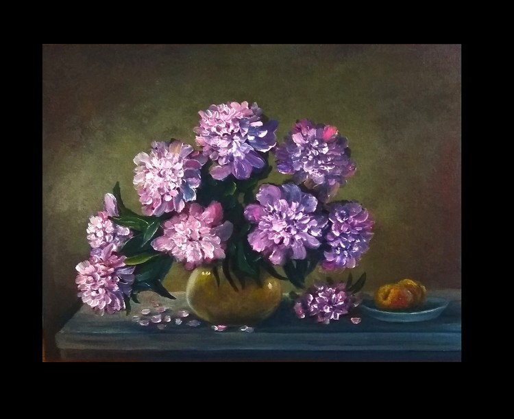 Peonies in vase