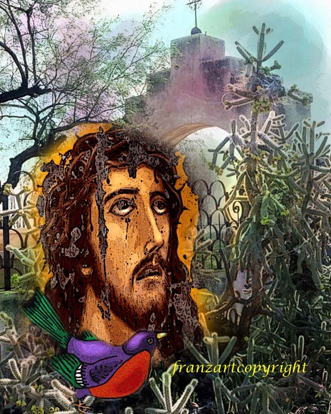 DIGITAL ART Jesus in the Garden of Gethsemane