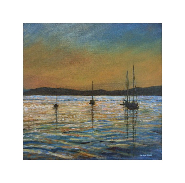 BOATS AT SUNSET SKYE
