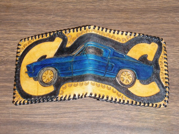 leather wallet 67 mustang