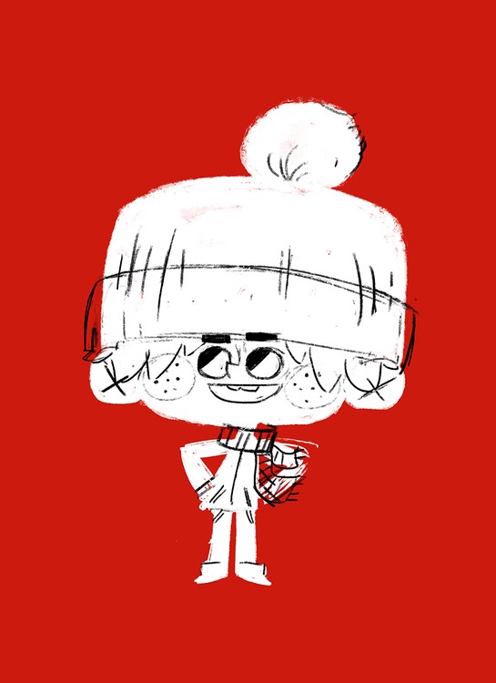 Chico con gorro de lana LR
