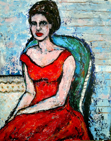 lady in red