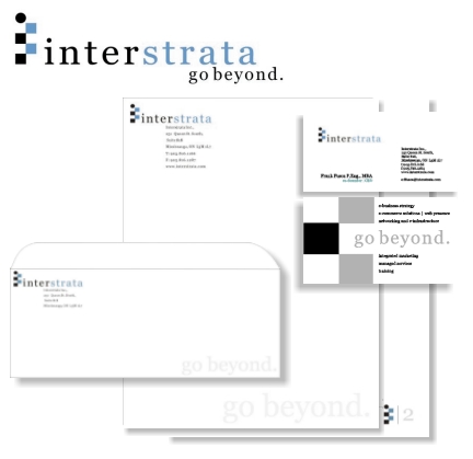 logo and brand identity design - interstrata
