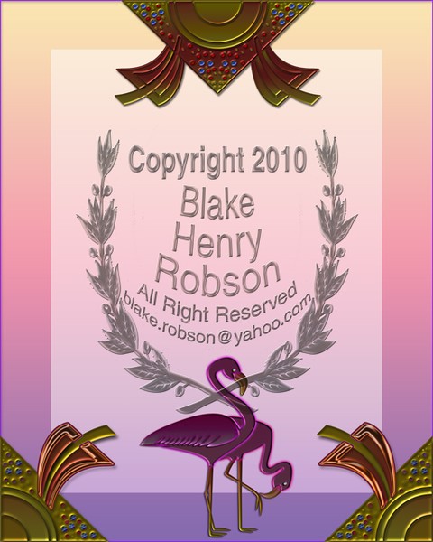 Deco flamingo foil soft colors border