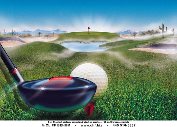 Desert morning golf
