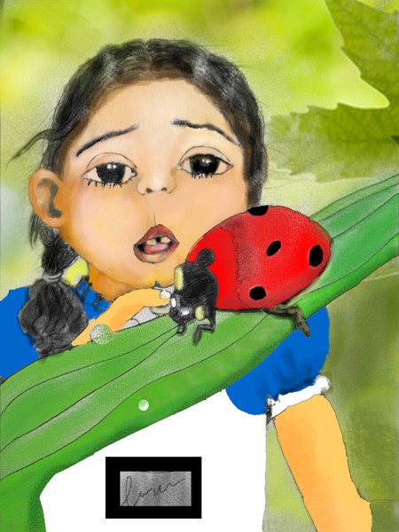 A girl (Colored version)
