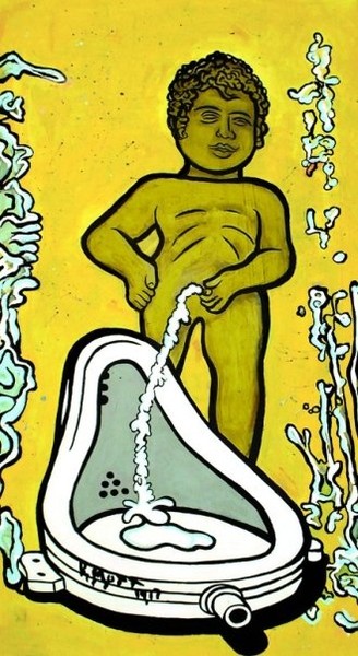 MANEKIN PIS DUCHAMP XD Acrilico sobre lienzo 124 X