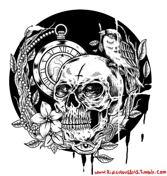 skull n bird
