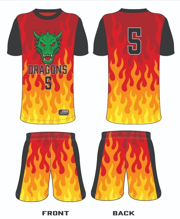 Dragon's Flag Football Uniform by Kevin Quantmeyer 