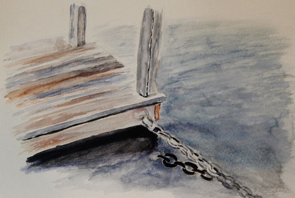 watercolor dock